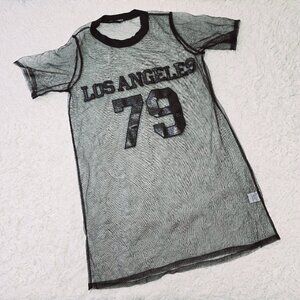 Love and Love Black Sheer  Los Angeles 79 Top, Size Small